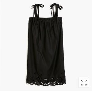 J.Crew Tie Shoulder Dress with Embroidery